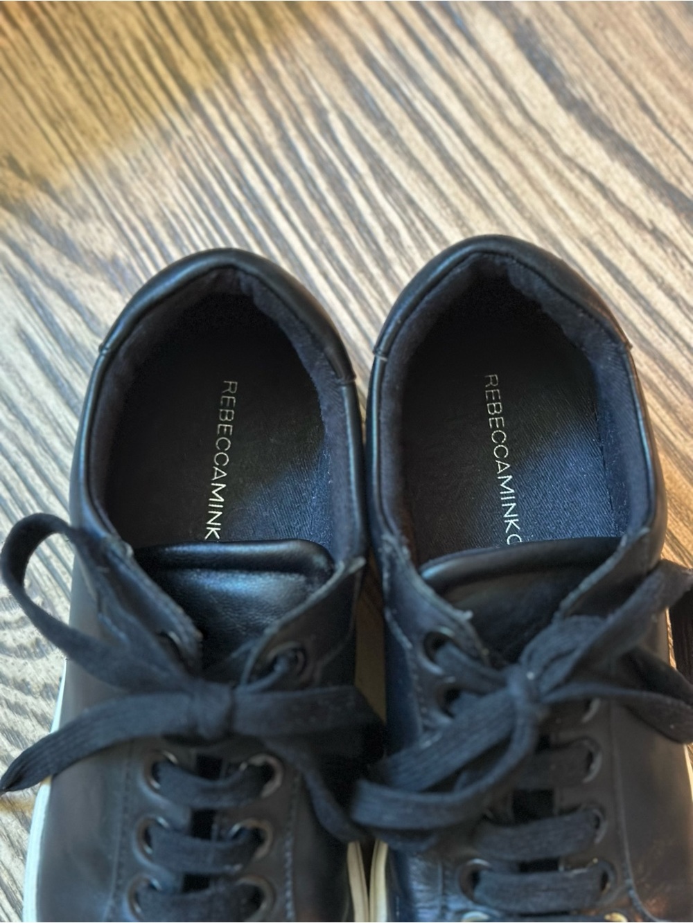 Rebecca Minkoff Black Low-Top Sneakers with Textured Toe.        Size 7.5 - Picture 5 of 5